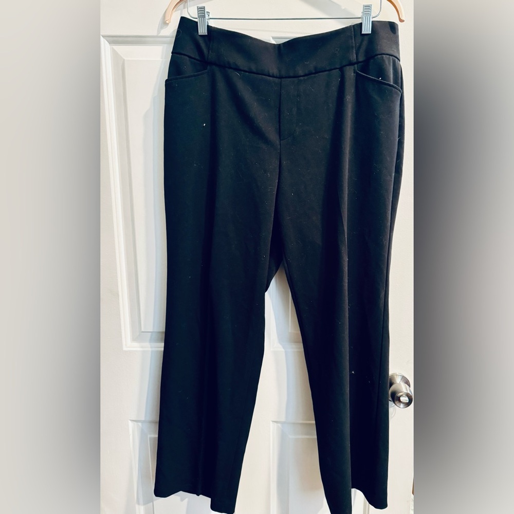 CJ Banks Classic Black Wide Leg Pants